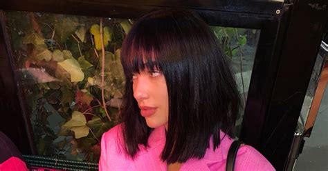 Dua Lipa Debuts Blunt Bob And Bangs On Instagram Popsugar Beauty