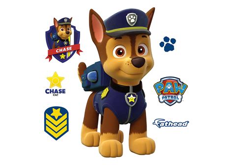 Chase Xl Officially Licensed Paw Patrol Removable Wall Decal Wall