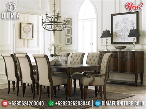 Meja makan yang dijual kini kebanyakan hadir dalam warna ungu, silver dan putih, tergantung pada pilihan anda. Harga Meja Makan Minimalis Jati Asli Jepara DF-1096