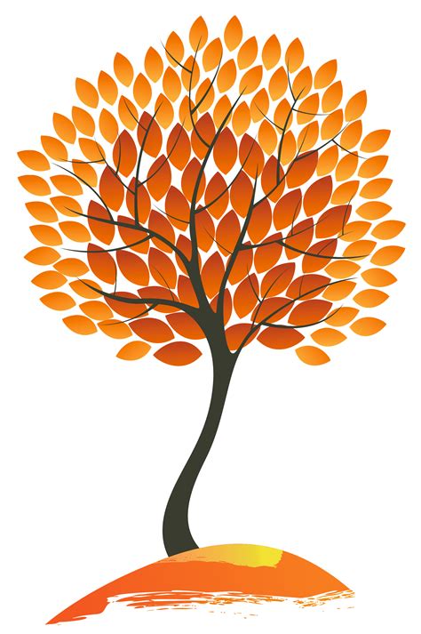 Tree In Fall Clip Art At Vector Clip Art Online Royalty D73
