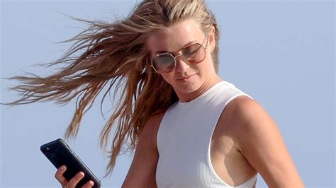 Julianne Hough Stuns In White Cutout Swimsuit On Summer Vacation
