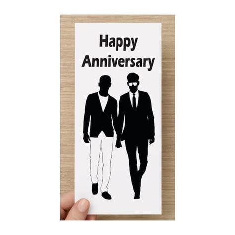 Gay Male Happy Anniversary Greeting Card For Gay Men Boyfriend