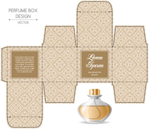 Get the correct labels for your product. Perfume box packaging template vectors material 10 free ...