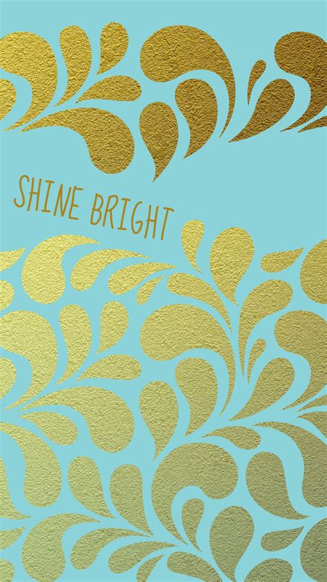 Shine Bright Tiffany Blue Gold Iphone Wallpaper Background Gold