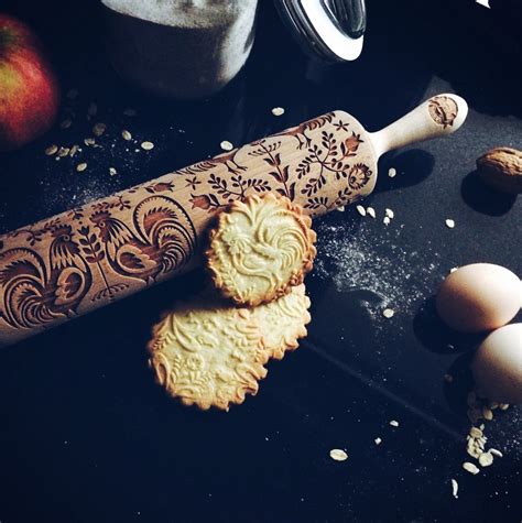 Folk Rolling Pin Embossing Rolling Pin Engraved Rolling Pin Etsy