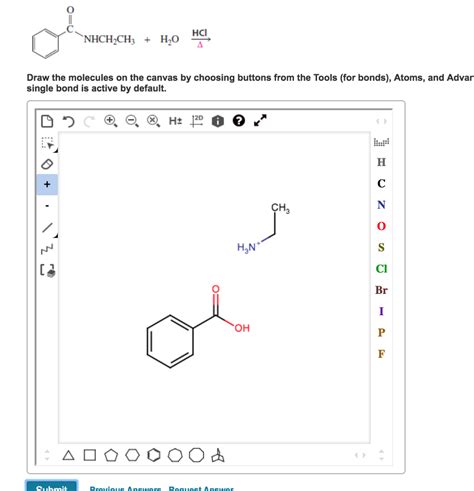 Solved Draw The Molecules On The Canvas By Choosing Buttons Chegg Com