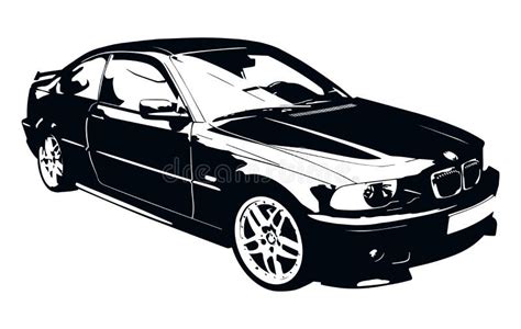 Bmw Black And White Car Stock Vector Image Of Europe 50144774