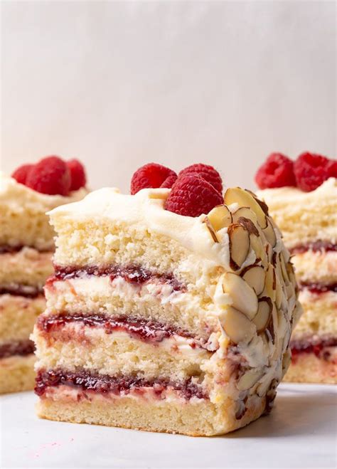 White Chocolate Almond Raspberry Cake Baker By Nature Recipe Desserts Almond Desserts