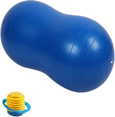 Yoga Ball Fitness Peanut Anti Shaped Burst Equipment Gym Exercise Balance Sports 90x45cm Blue
