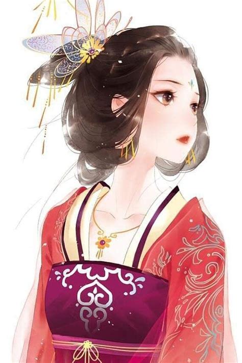 Hanfu Princess Chinese Art Girl Anime Kimono Anime Art Girl