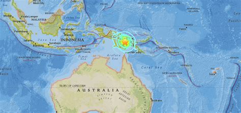 Magnitude 75 Earthquake Strikes Near Porgera Papua New Guinea