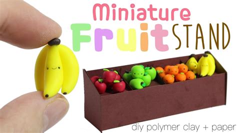 How To Diy Cute Mini Grocery Store Fruit Stand Polymer Claypaper