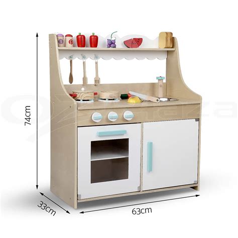 Play kitchen designed for kid's room. Kids Wooden Pretend Play Kitchen Set Toy Toddlers Market ...
