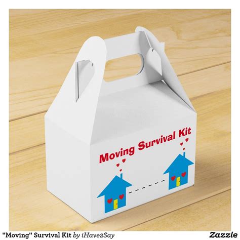 Moving Survival Kit Favor Box Zazzle Survival Kit Survival