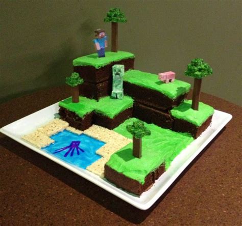 Minecraft Birthday Cakes Minecraft World Cake With Pictures Birijus