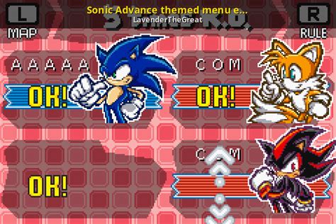 Sonic Advance Themed Menu Elements Sonic Battle Mods