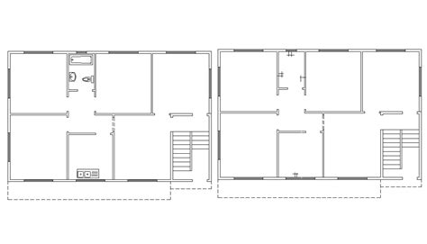 Free Autocad House Floor Plan Design Dwg File Cadbull