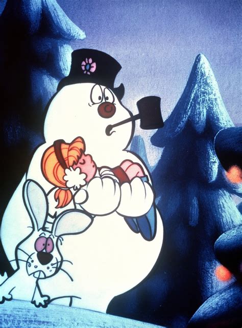 Frosty The Snowman Carries Karen With The Rabbit By His Side