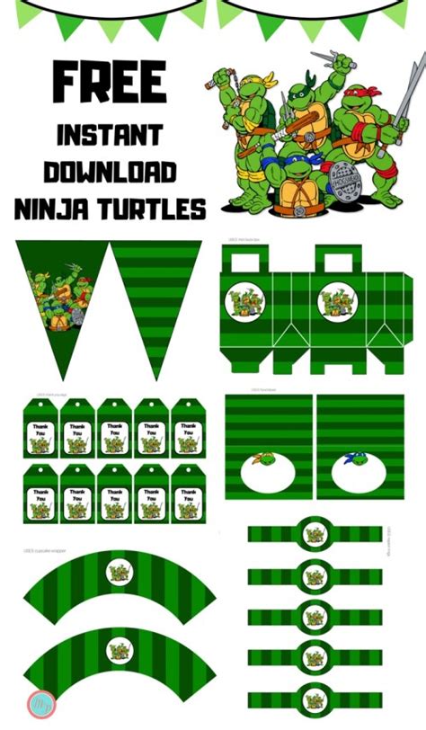 Teenage Mutant Ninja Turtles Free Party Printables Free Templates