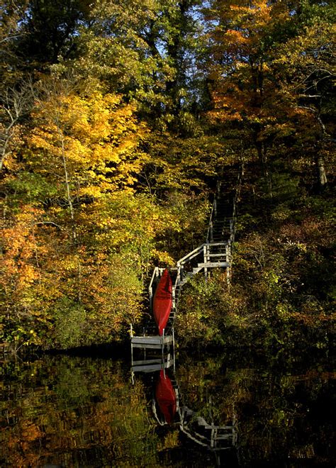 Canoe Reflectons Autumn Photograph By Joanne Beebe Fine Art America