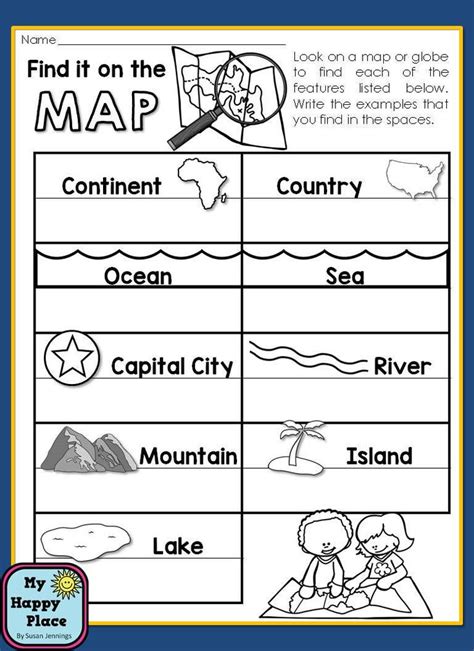Printable Geography Worksheets For 1st Grade