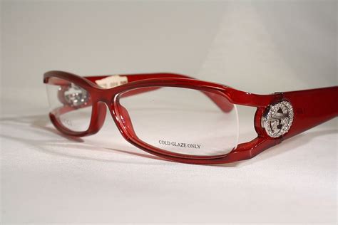 Gucci Gg 2954 Womens Red Half Frame Authentic Designer Eyeglass Frames