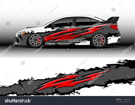 Car Decal Graphic Vector Wrap Vinyl Sticker Graphic Abstract Stripe