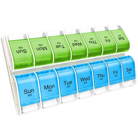 Buy Weekly Pill Organizer 2 Times a Day, Am Pm Pill Organizer 7 Days