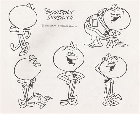 Hanna Barbera Squiddly Diddly Character Design Animation Classic