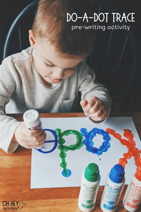 Do-a-Dot Trace Pre-Writing Activity Activities for 2-3 Year Olds - Oh