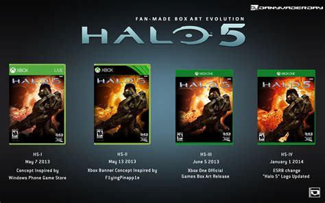 Halo 5 Fan Made Box Art Evolution By Danyvaderday On Deviantart