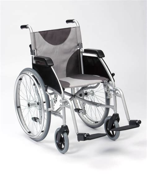 20″ Ultra Lightweight Aluminium Wheelchair Greyblack Canvas Self Prop