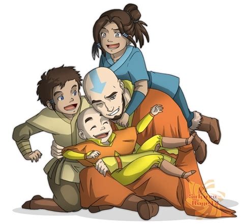 Aang And His Kids Avatar Aang Avatar Airbender Und Die Legende Von Korra