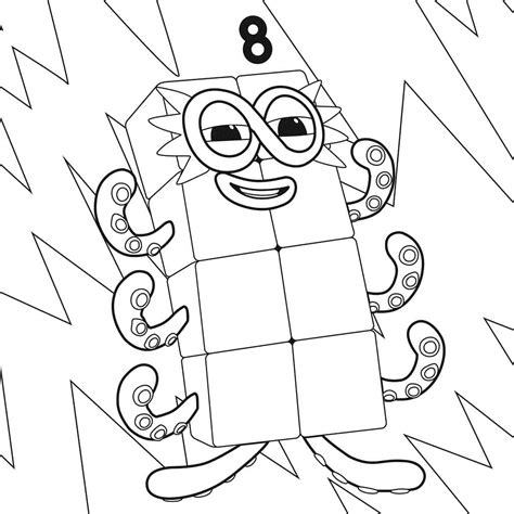 Dibujos de Numberblocks para colorear para niños Wonder day com