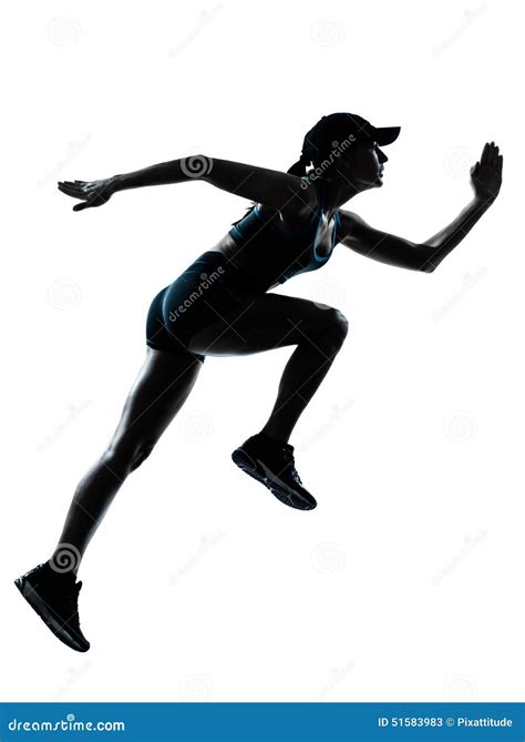 Woman Runners Joggers Silhouettes Stock Image Image Of Profiles Isolated 51583983
