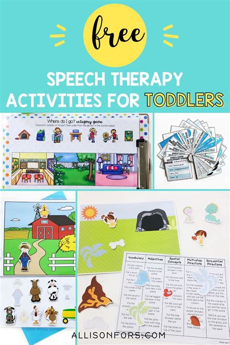 Free Speech Therapy Activities For Toddlers And Preschoolers Artofit