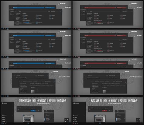 Numix Dark Blue And Red Theme For Win10 Skin Pack For Windows 11 And 10