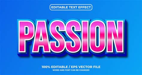 Premium Vector Passion Text Effect Style