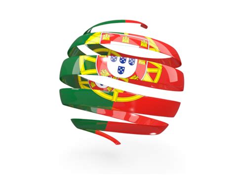 Round 3d Icon Illustration Of Flag Of Portugal