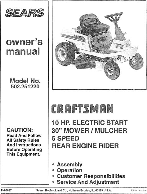 Craftsman Lt2000 Parts Manual Pdf