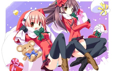 Cute Anime Girl Christmas Wallpapers Wallpaper Cave