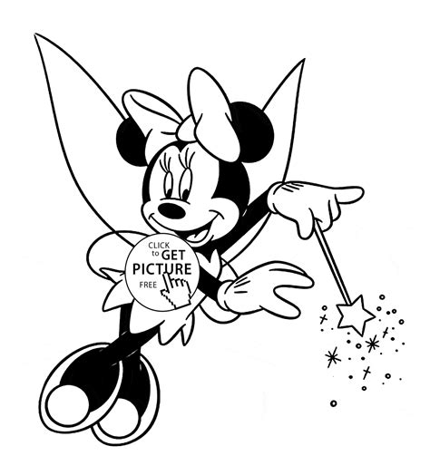 When autocomplete results are available use up and down arrows to review and enter to select. Fairy Minnie Mouse coloring page for kids, for girls coloring pages printables free - Wuppsy ...