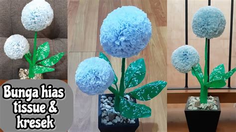 Cara Membuat Bunga Hias Bulat How To Make Tissue Paper Pompom Flower