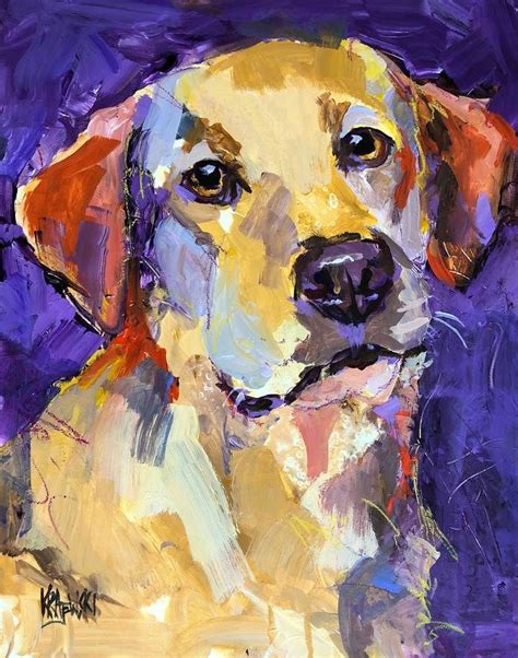 Labrador Retriever Original Acrylic Painting Ron Krajewski Art