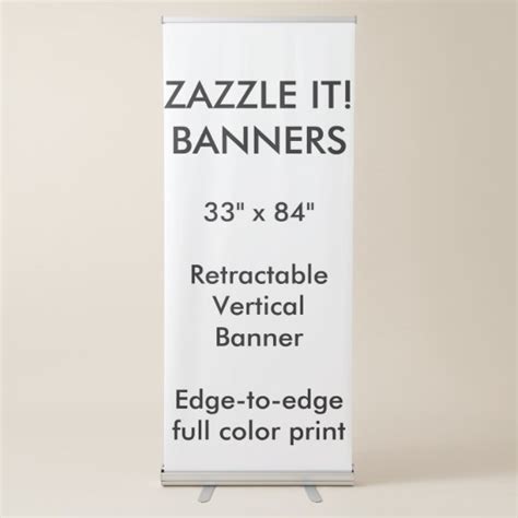 Custom Personalized Vertical Retractable Banner