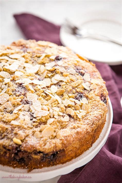 Cherry Almond Coffee Cake Easy Dessert The Busy Baker