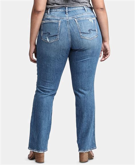 Silver Jeans Co Plus Size Suki Straight Leg Jeans And Reviews Jeans