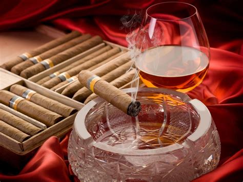 Drink 1080p Tobacco Cigar Glass Bokeh Alcohol Drinks Cigars