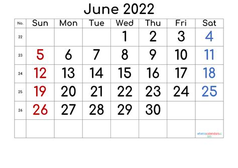 View June Calendar 2022 Images All In Here