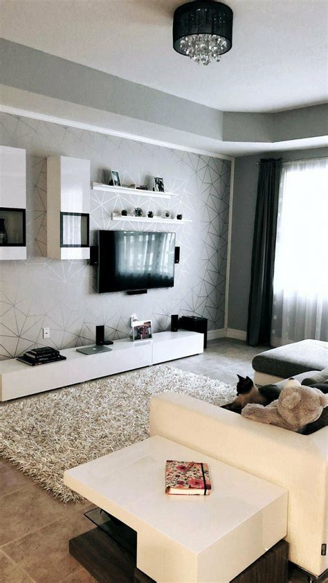 Zara Shimmer Metallic Wallpaper Soft Grey Silver Elegant Living Room